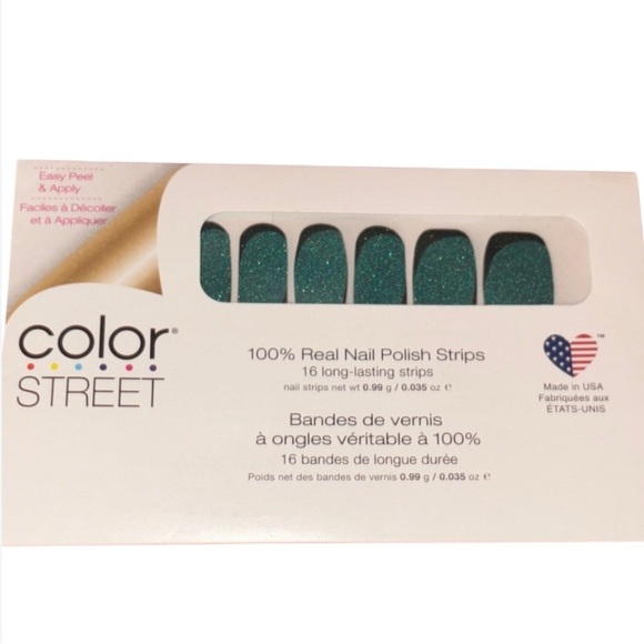 Color Street Other - Color Street Glittery Teal Nail Strips